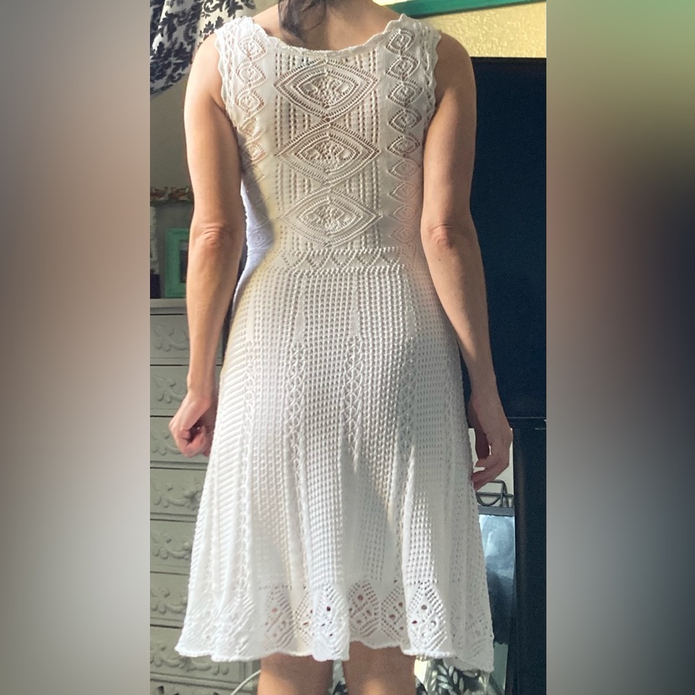 Vintage Polo Ralph Lauren White Crochet Dress
